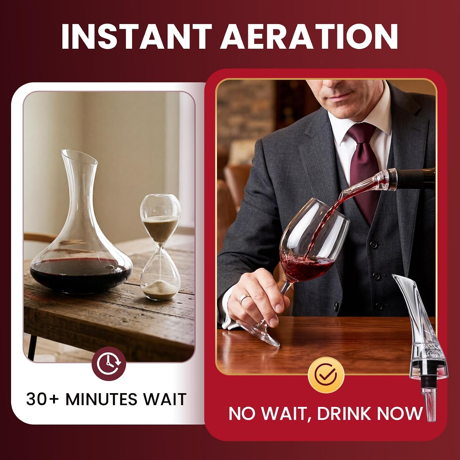 1pcs Magic Wine Decanter Wine  - đánh giá và giá Wine Aerator Pour